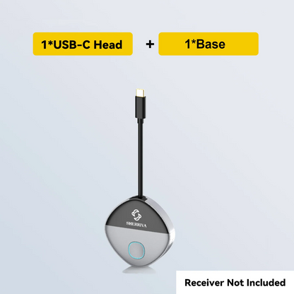 اتصال HDMI لاسلكي لمشاركة الشاشة | مدخل مزدوج USB-C و HDMI | بدون واي فاي أو تطبيق | تشغيل فوري